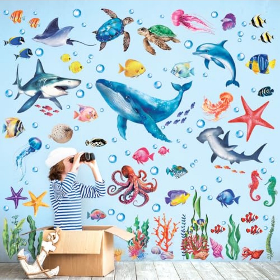Baby Nursery Under The Sea - Sea Animals Wall Stickers Decals Baby