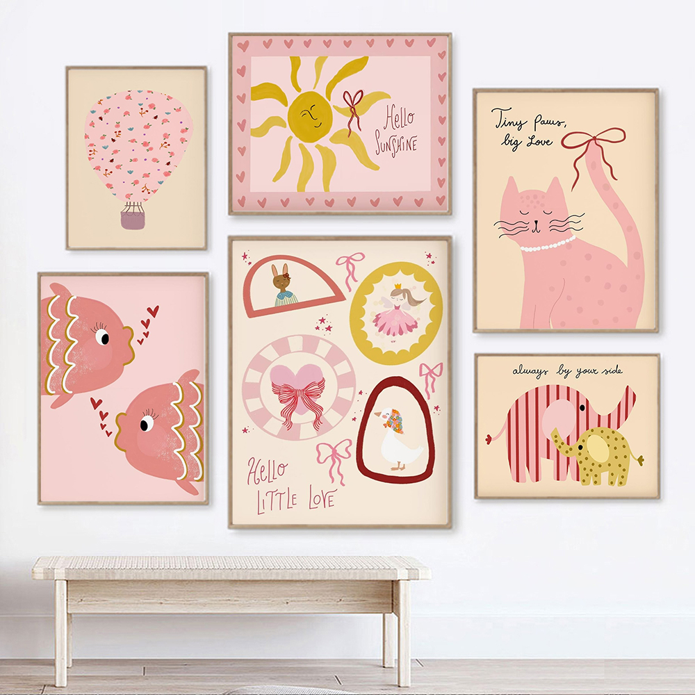 Baby Girl Nursery Quotes - Bunny Fairy Swan Nursery Art Print