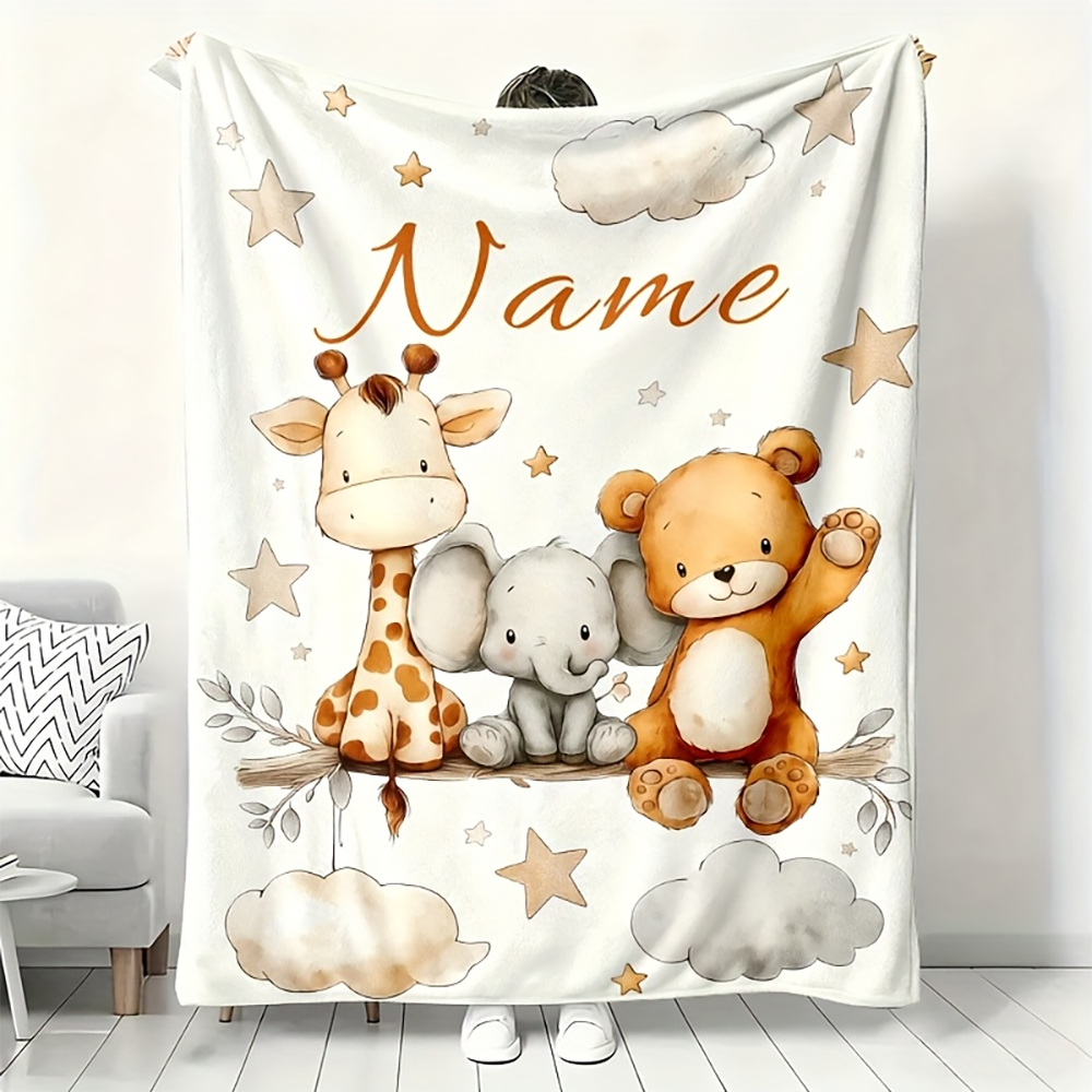 Baby Nursery In Hospital - 1pc Personalized Cute Safari Animals Baby