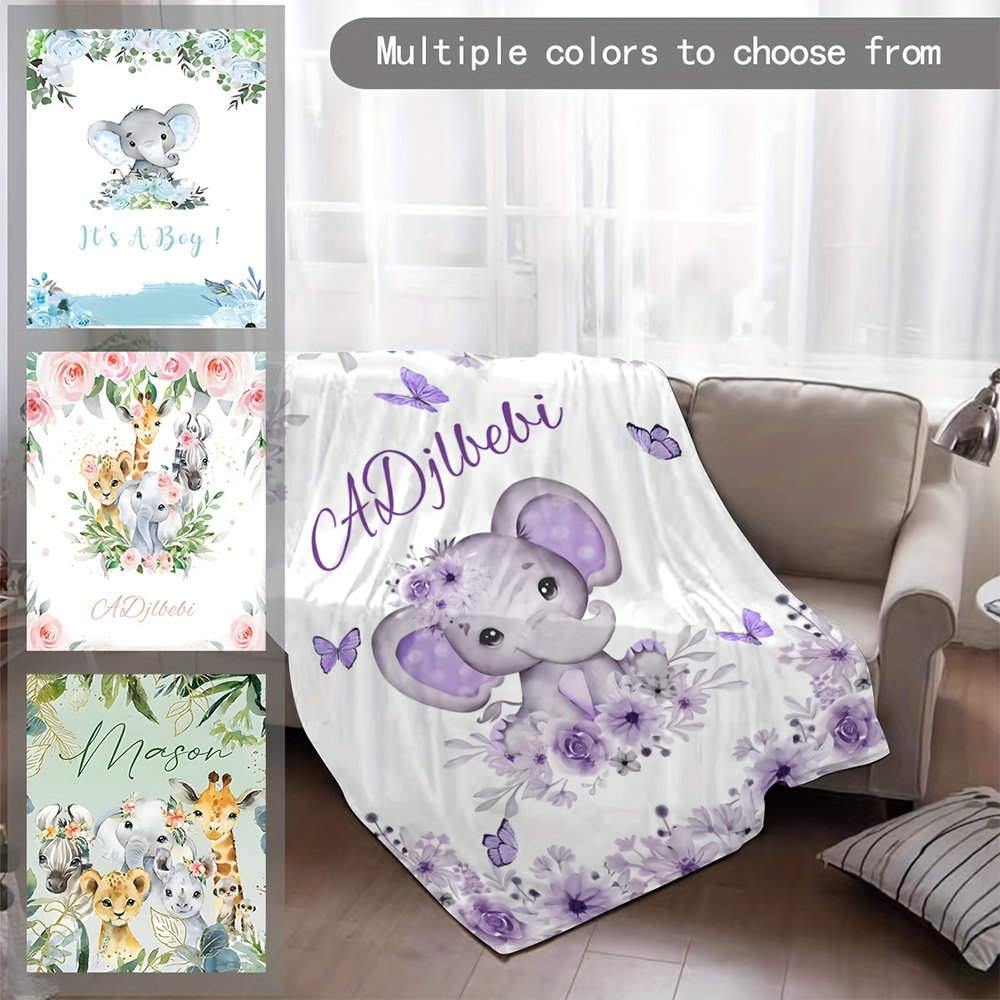 Baby Nursery In Hospital - 1pc Personalized Watercolor Safari Animal Baby