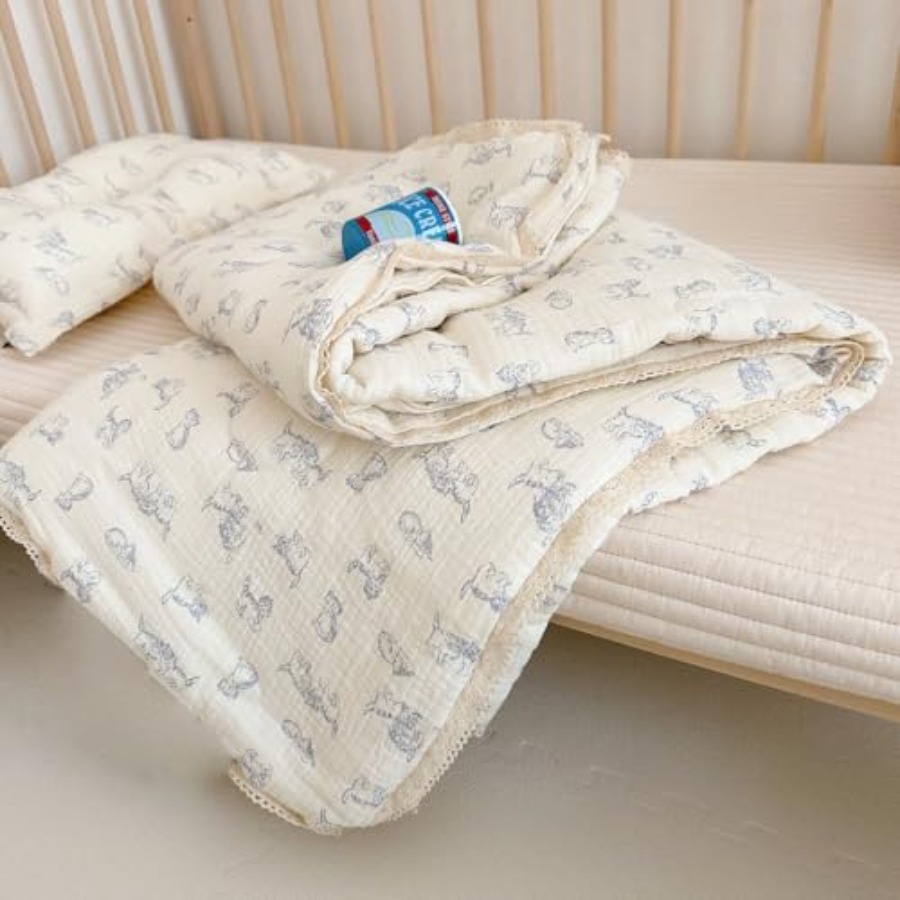 Baby Nursery Quilts - Baby Crib Quilt Cotton Muslin Toddler
