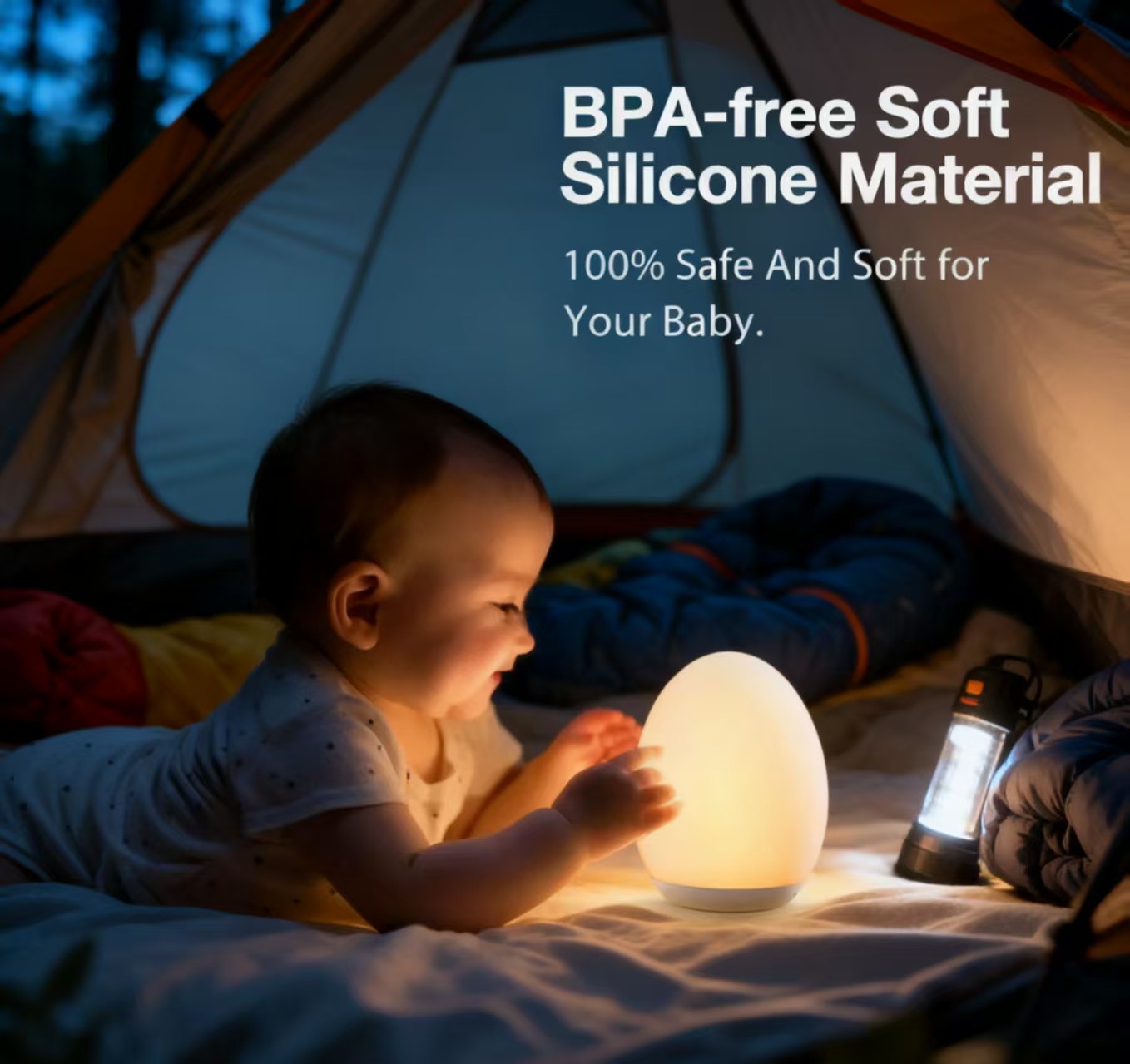 “Egg-Shaped Silicone Night Lig - Baby Nursery Night Light incelemesi ve fiyatı