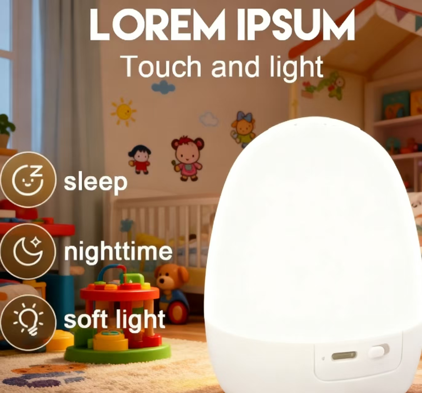 “Egg-Shaped Silicone Night Lig - Baby Nursery Night Light incelemesi ve fiyatı