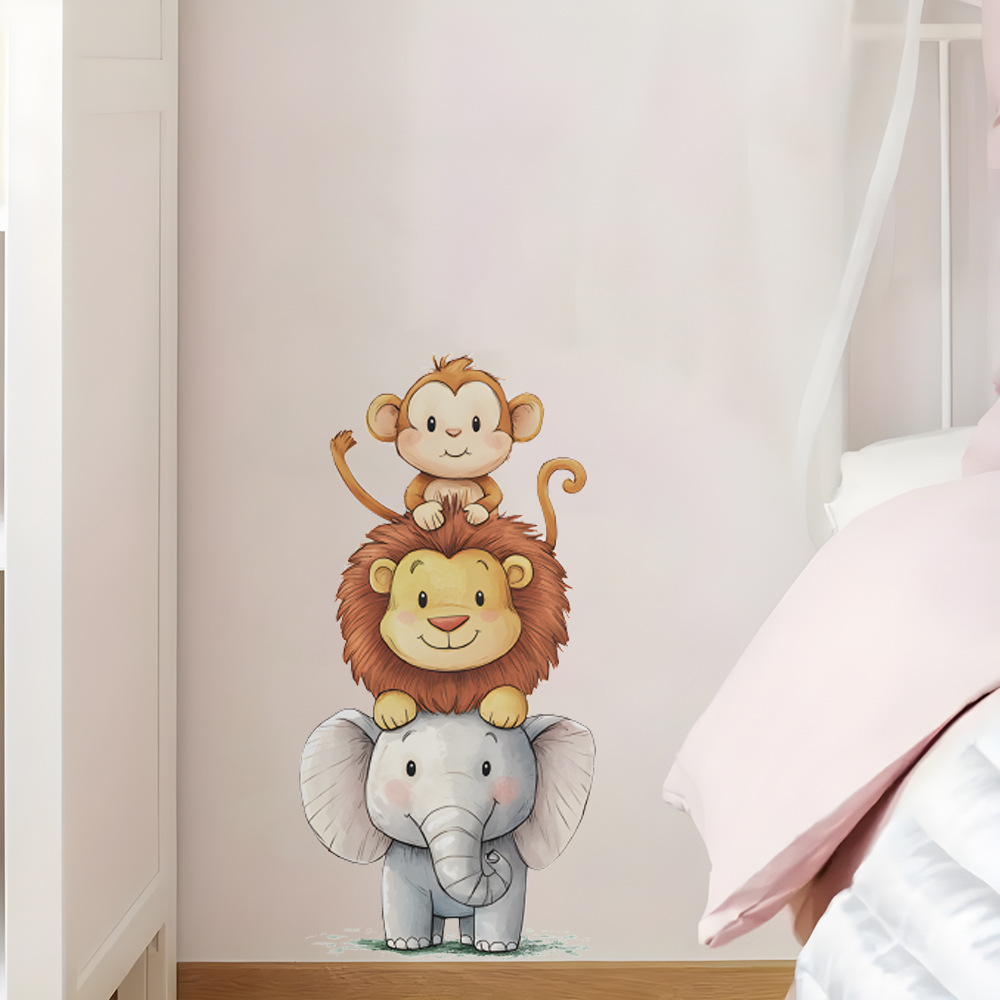 Cute Forest Animals Wall Stick - Baby Nursery Wallpaper incelemesi ve fiyatı