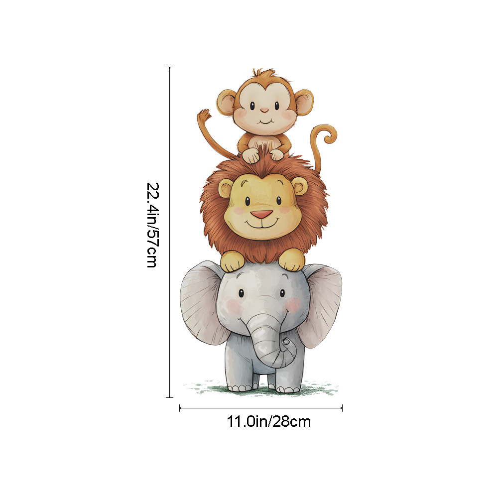 Cute Forest Animals Wall Stick - Baby Nursery Wallpaper incelemesi ve fiyatı