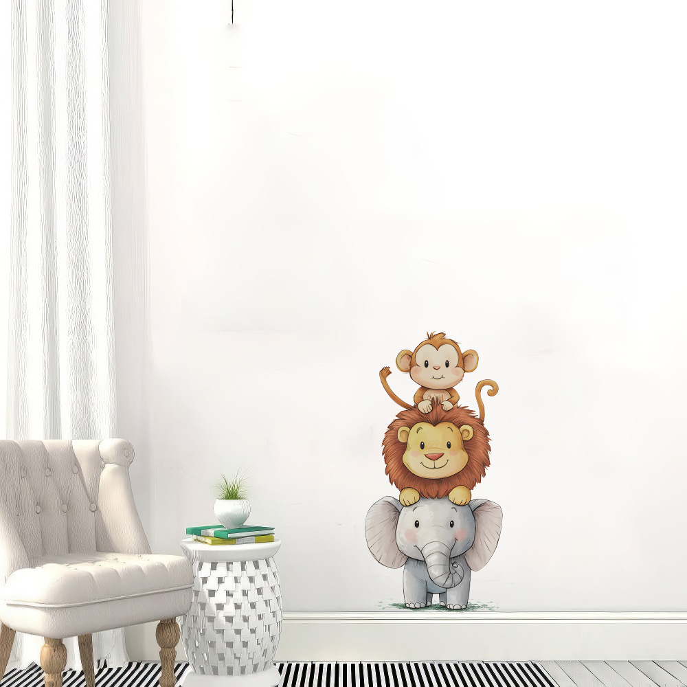 Cute Forest Animals Wall Stick - Baby Nursery Wallpaper incelemesi ve fiyatı