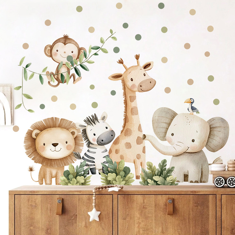 Boho Forest Animals Wall Stick - Baby Nursery Wallpaper incelemesi ve fiyatı