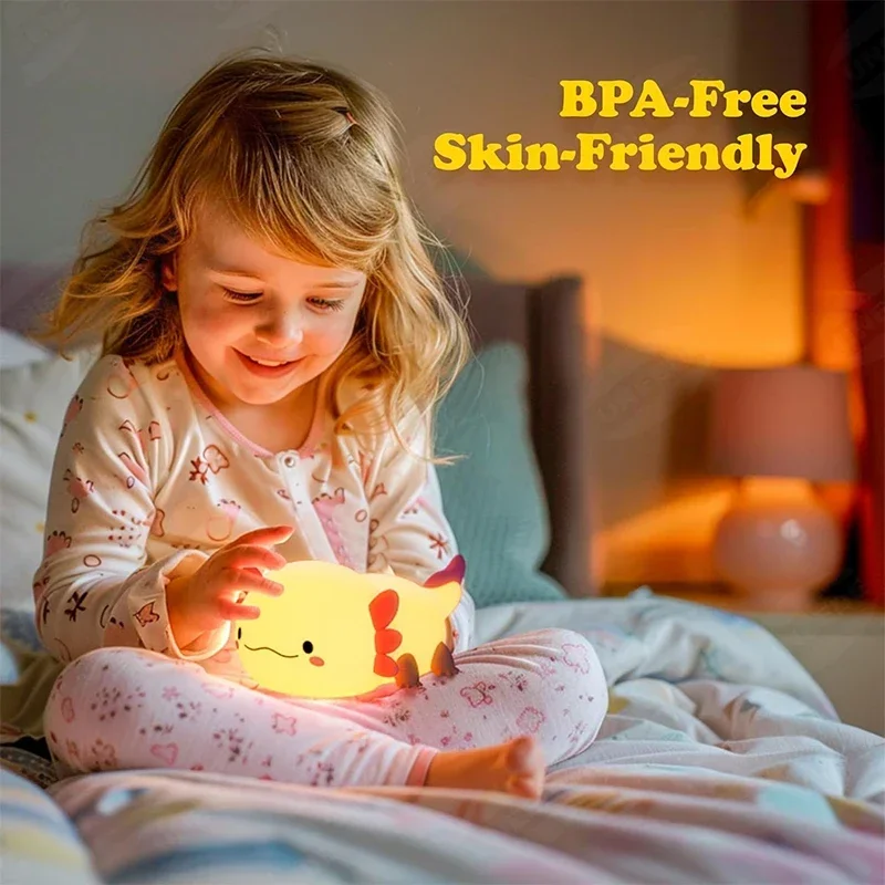 Cute Axolotl Night Light Silic - Baby Nursery Night Light incelemesi ve fiyatı