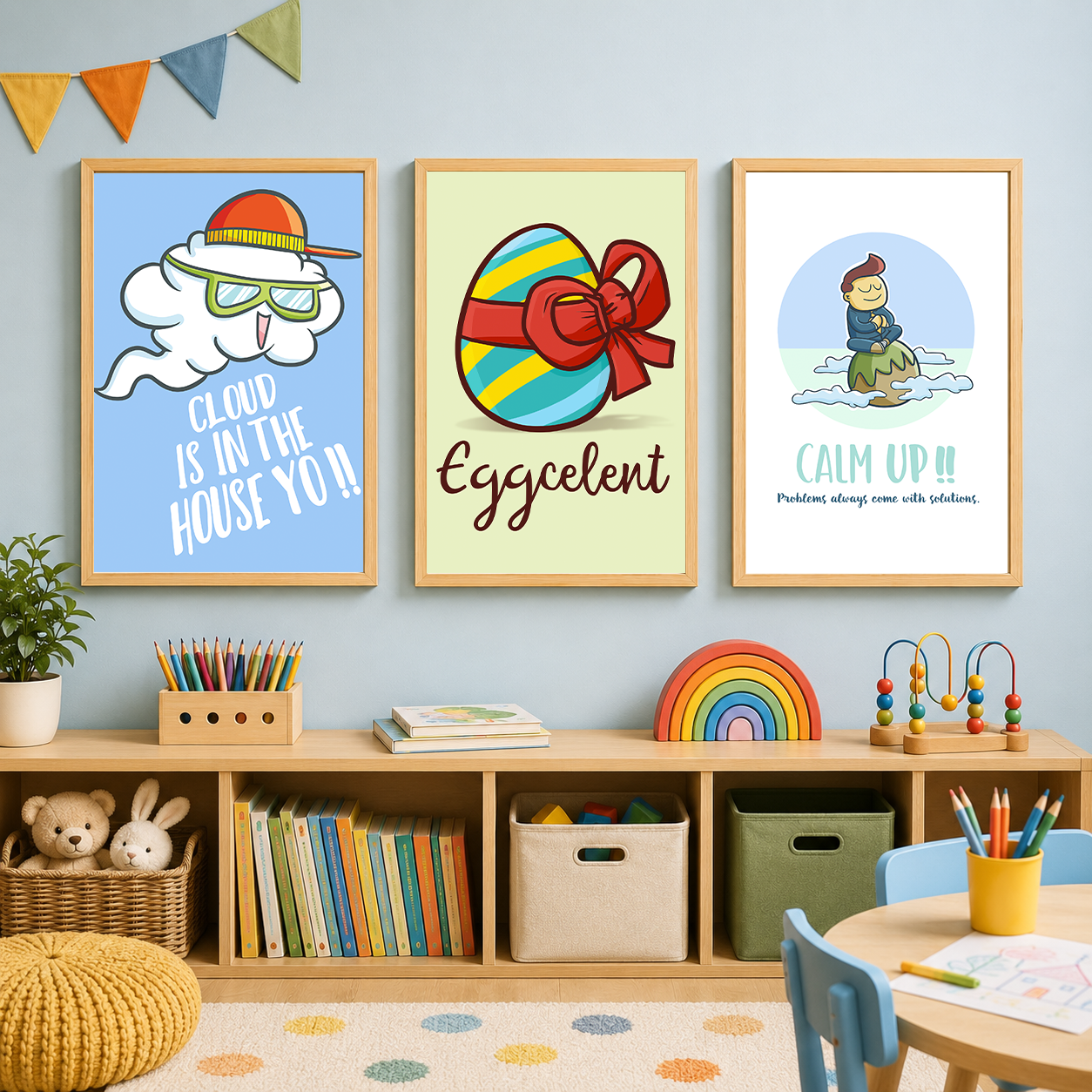 Cartoon Nursery Wall Art, Funn - Baby Girl Nursery Quotes incelemesi ve fiyatı