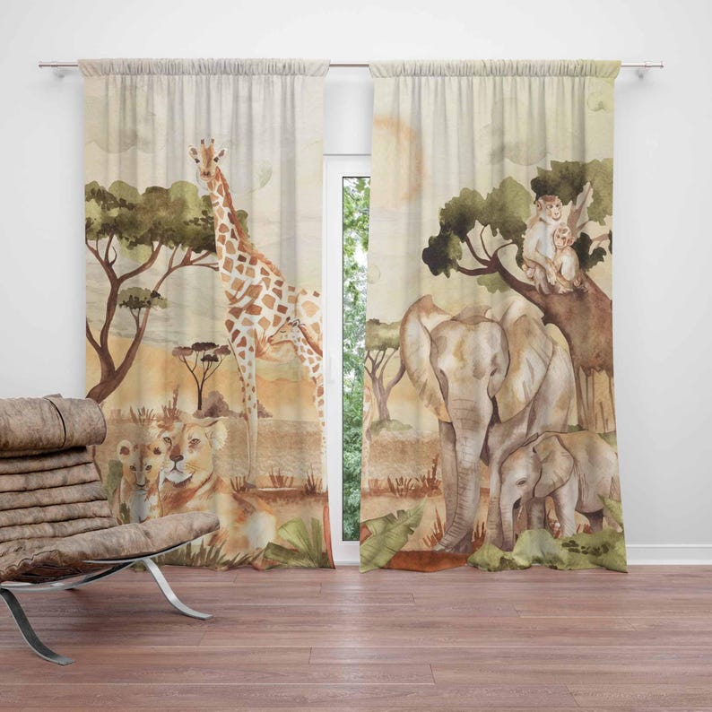 Mom and Baby Curtains Safari A - Baby Nursery In Hospital incelemesi ve fiyatı