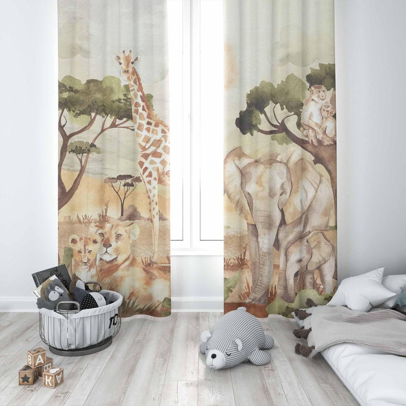 Mom and Baby Curtains Safari A - Baby Nursery In Hospital incelemesi ve fiyatı