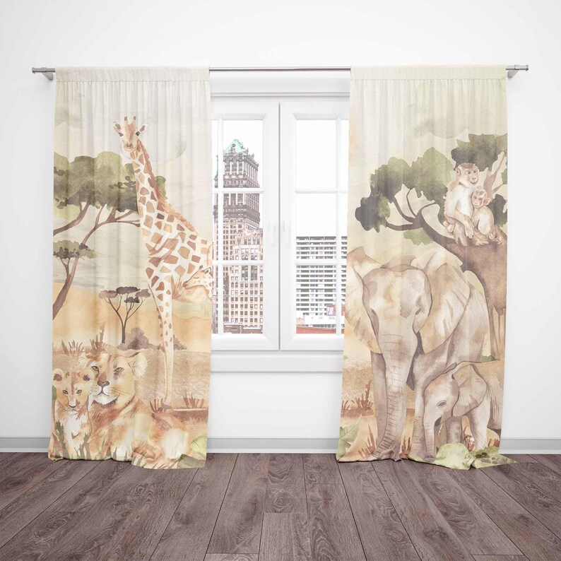 Mom and Baby Curtains Safari A - Baby Nursery In Hospital incelemesi ve fiyatı