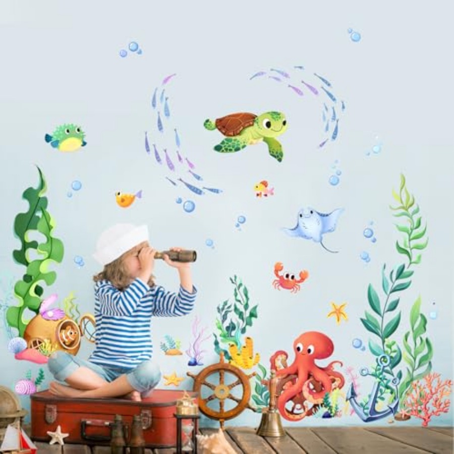Under The Sea Wall Decals Ocea - Baby Nursery Under The Sea incelemesi ve fiyatı