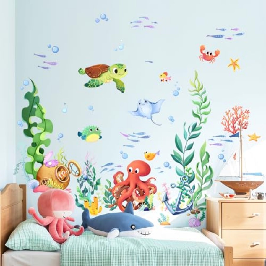 Under The Sea Wall Decals Ocea - Baby Nursery Under The Sea incelemesi ve fiyatı