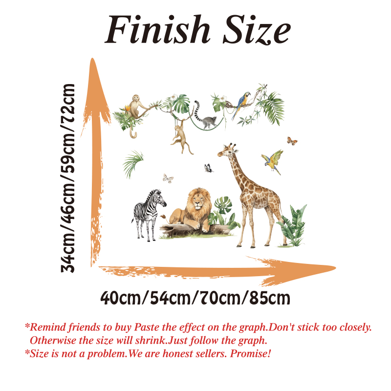 Large Jungle Animal Tropical L - Baby Nursery Wallpaper incelemesi ve fiyatı