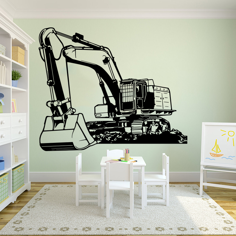 Large Heavy Equipmen Excavator - Baby Nursery Wallpaper incelemesi ve fiyatı