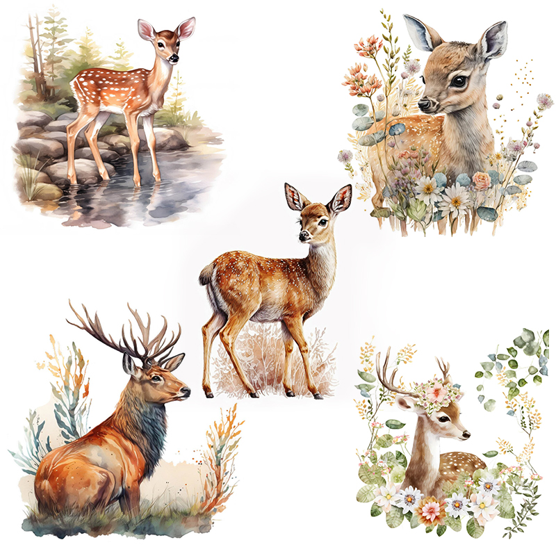 C400#Cute Deer Wall Sticker Ki - Baby Nursery Wallpaper incelemesi ve fiyatı