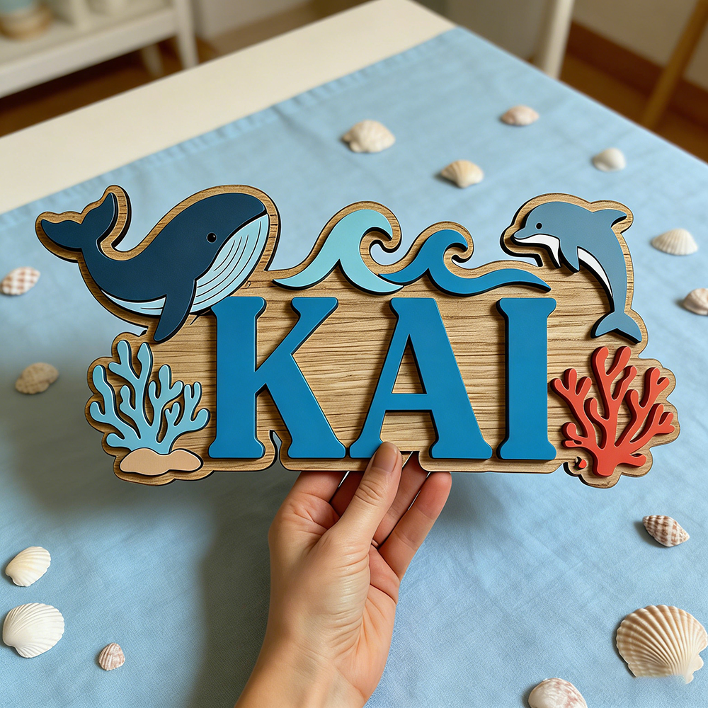 Ocean Whale Dolphin Themed Cus - Baby Nursery Under The Sea incelemesi ve fiyatı