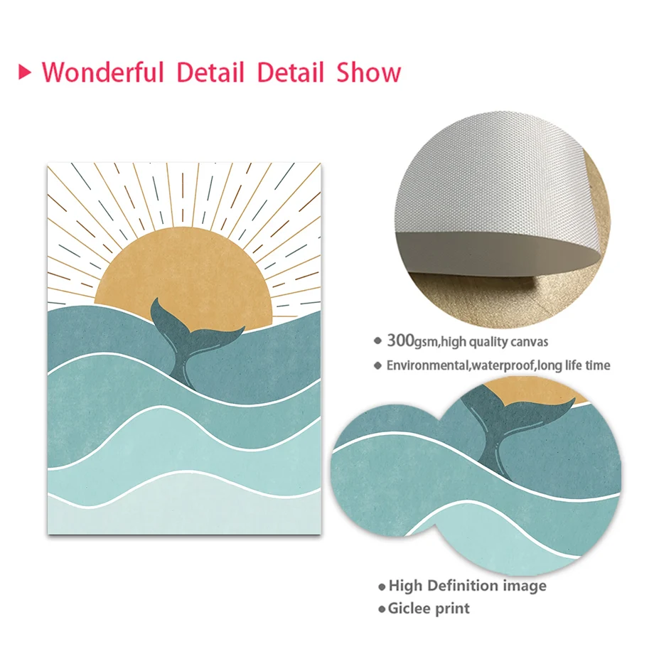 Fish Whale Seagull Sunrise Sun - Baby Girl Nursery Quotes incelemesi ve fiyatı