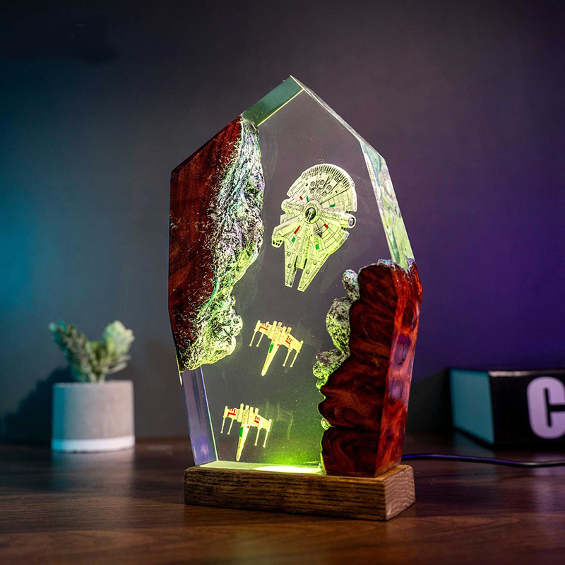Table Resin Lamp Universe War  - Baby Nursery Night Light incelemesi ve fiyatı