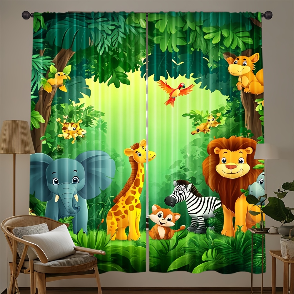 2pcs Cartoon Animal Curtains J - Baby Nursery In Hospital incelemesi ve fiyatı