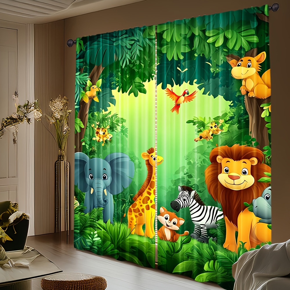 2pcs Cartoon Animal Curtains J - Baby Nursery In Hospital incelemesi ve fiyatı