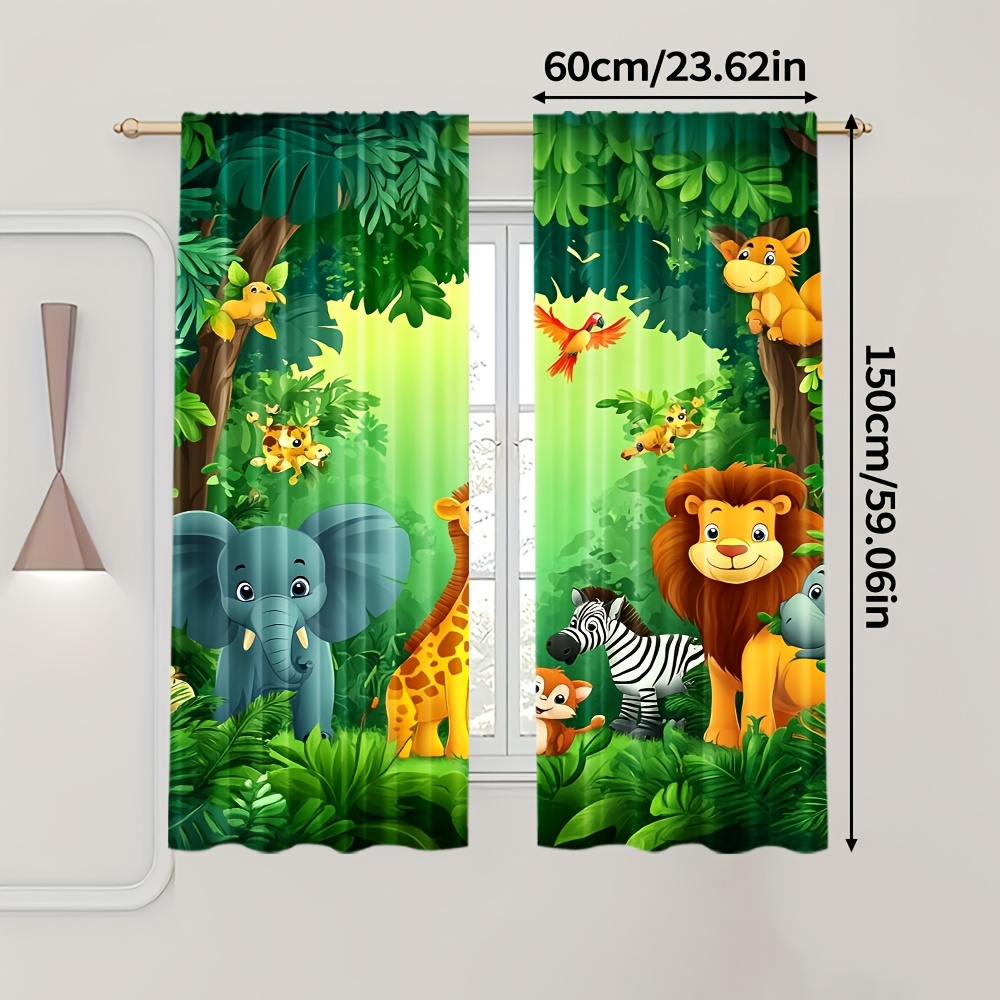 2pcs Cartoon Animal Curtains J - Baby Nursery In Hospital incelemesi ve fiyatı