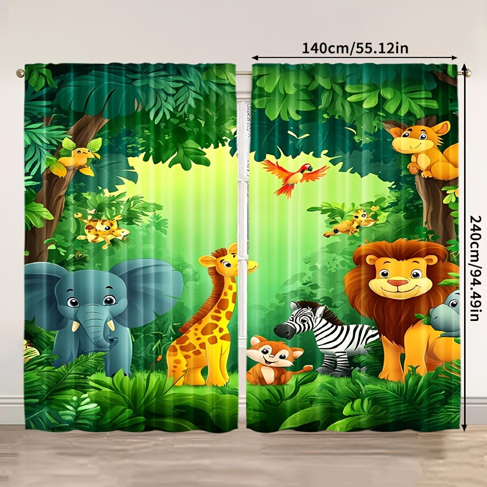 2pcs Cartoon Animal Curtains J - Baby Nursery In Hospital incelemesi ve fiyatı
