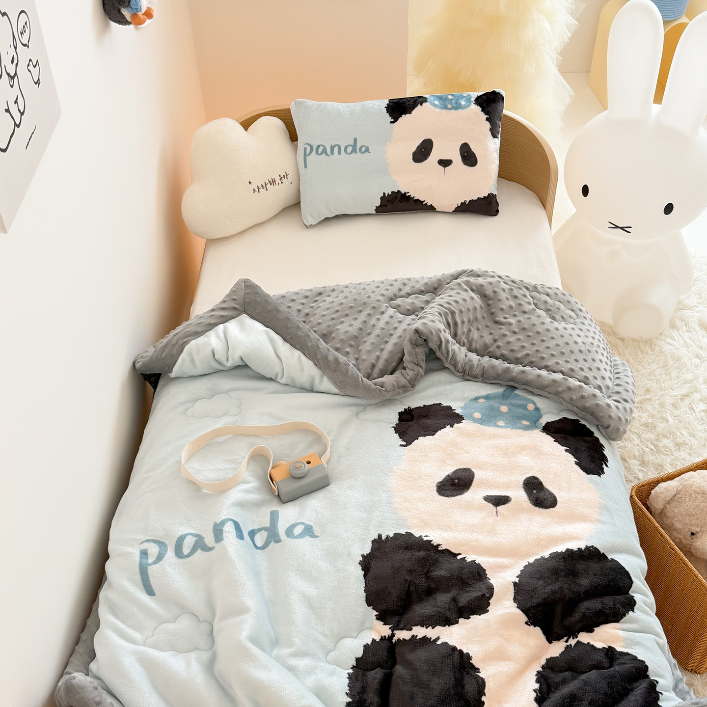 Double Sided Milk Velvet Bean  - Baby Nursery Quilts incelemesi ve fiyatı