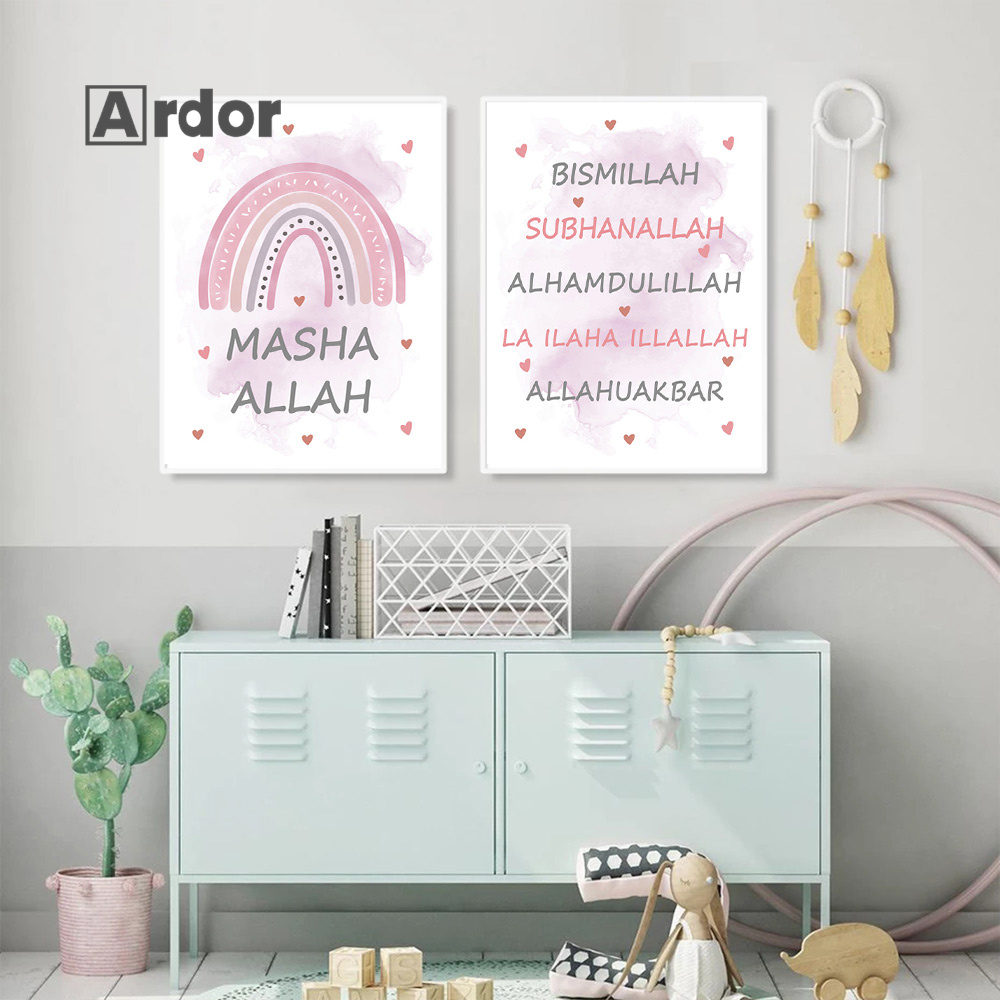 Nordic Nursery Art Poster Canv - Baby Girl Nursery Quotes incelemesi ve fiyatı
