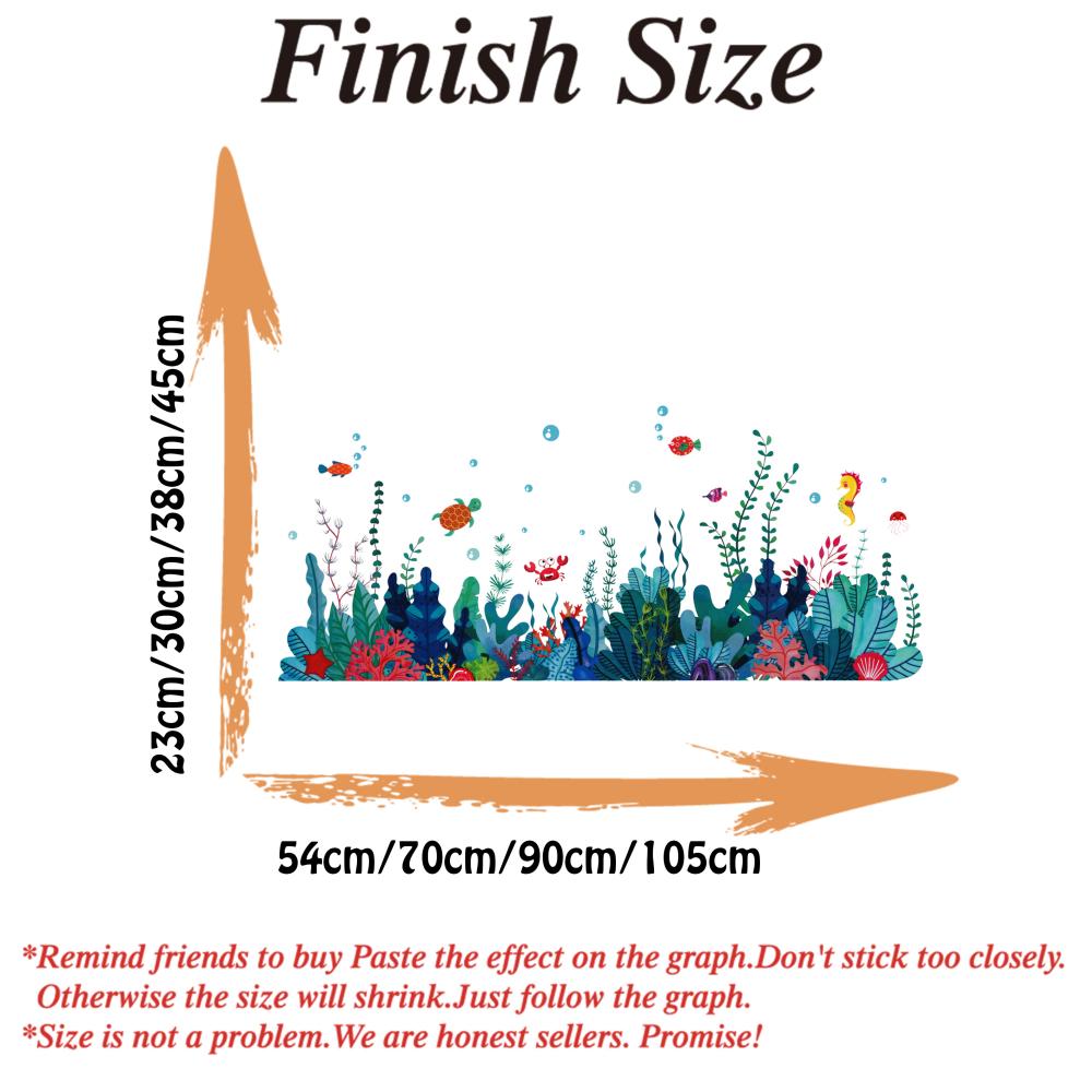Large Under The Sea Grass Wall - Baby Nursery Under The Sea incelemesi ve fiyatı