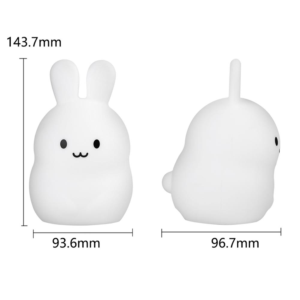 Touch Sensor Rabbit Night Ligh - Baby Nursery Night Light incelemesi ve fiyatı