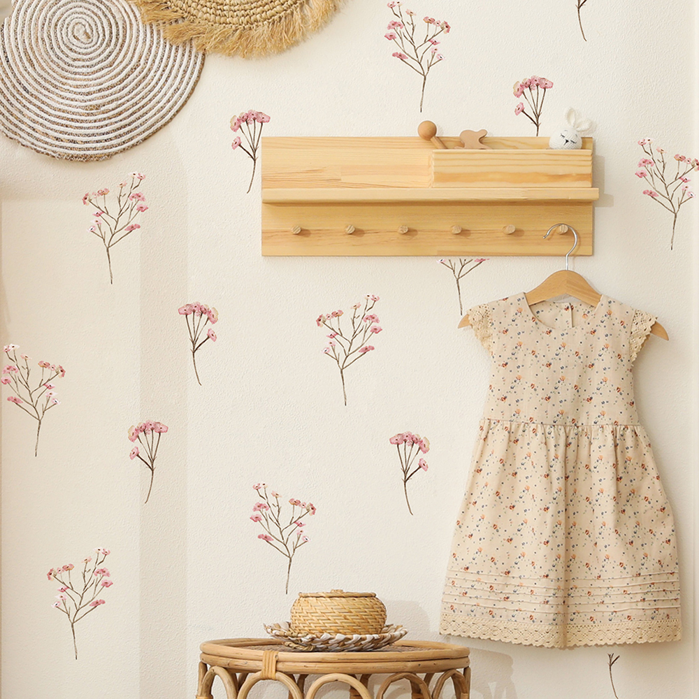 Pink  Watercolor Flower Wall S - Baby Nursery Needs incelemesi ve fiyatı