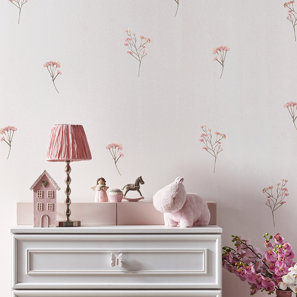 Pink  Watercolor Flower Wall S - Baby Nursery Needs incelemesi ve fiyatı