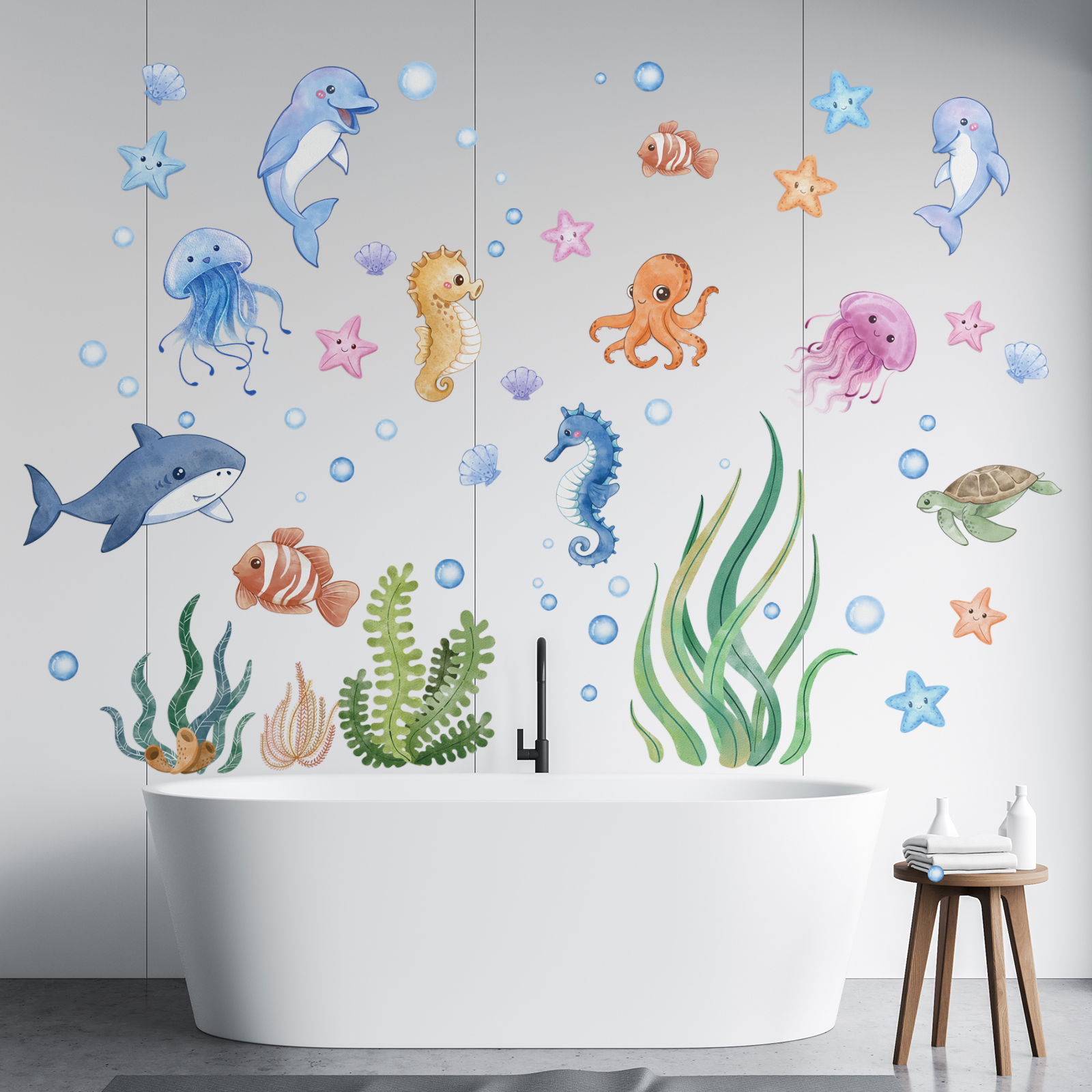 Ocean Wall Decals Under The Se - Baby Nursery Under The Sea incelemesi ve fiyatı