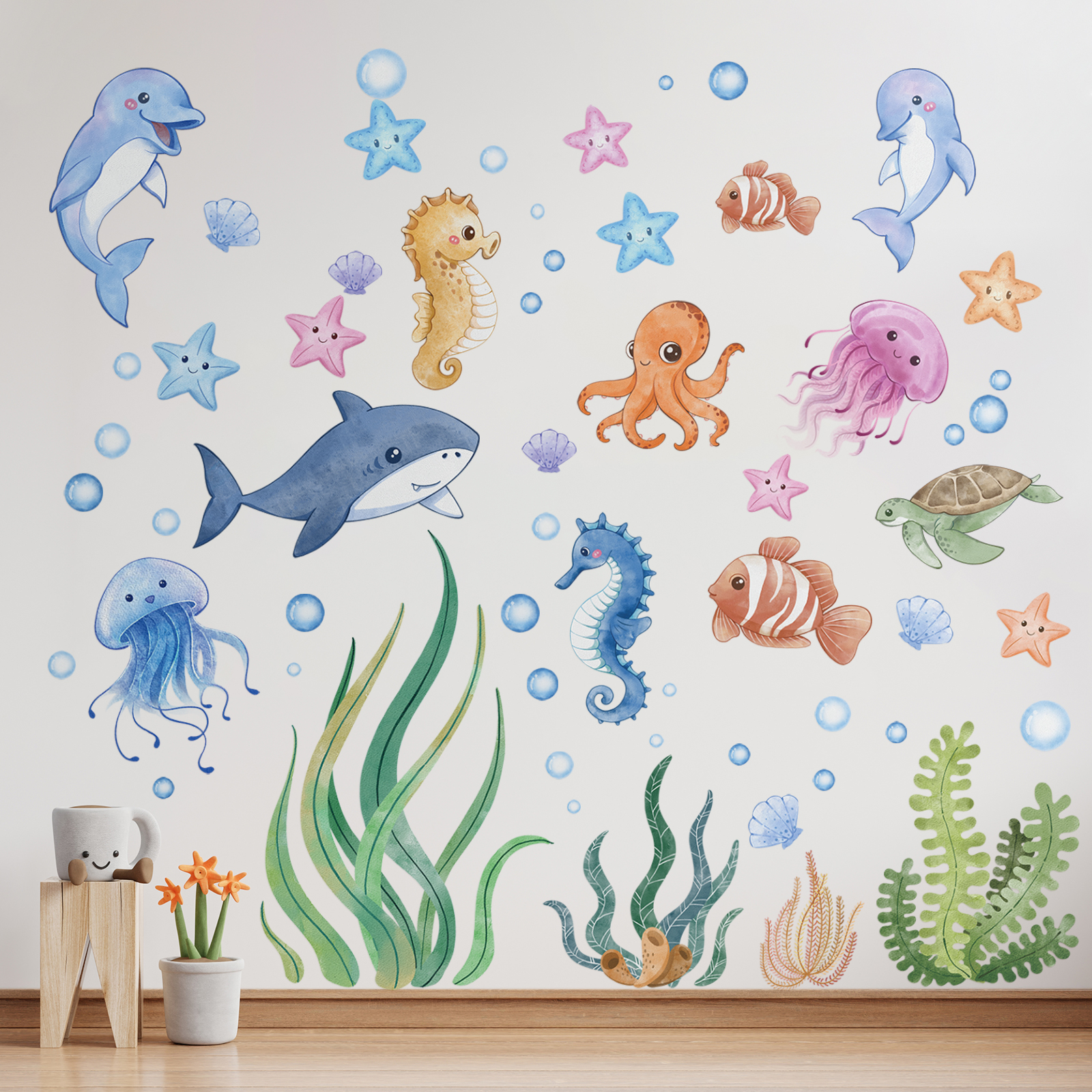 Ocean Wall Decals Under The Se - Baby Nursery Under The Sea incelemesi ve fiyatı