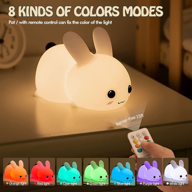 LED Rabbit Night Light Remote  - Baby Nursery Night Light incelemesi ve fiyatı