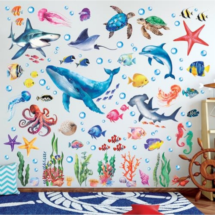 Sea Animals Wall Stickers Deca - Baby Nursery Under The Sea incelemesi ve fiyatı