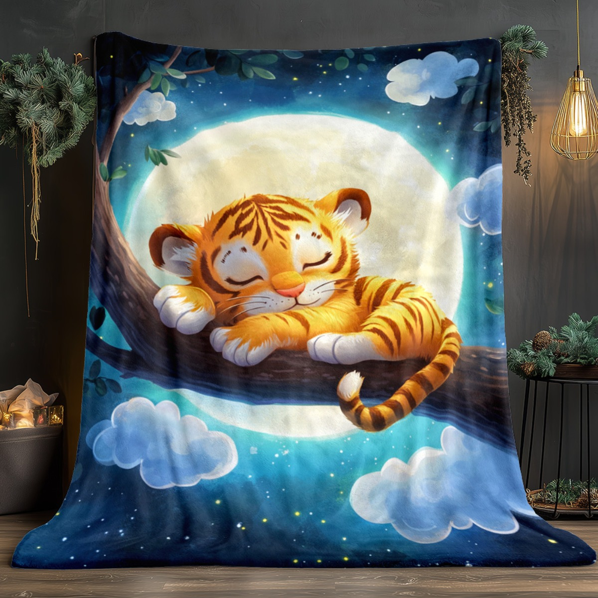 Cute sleeping tiger on tree br - Baby Nursery In Hospital incelemesi ve fiyatı