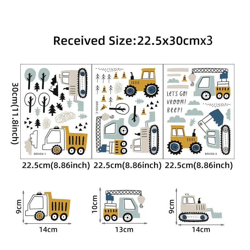 Hand Drawn Cute Cars Cargo Tru - Baby Nursery Wallpaper incelemesi ve fiyatı