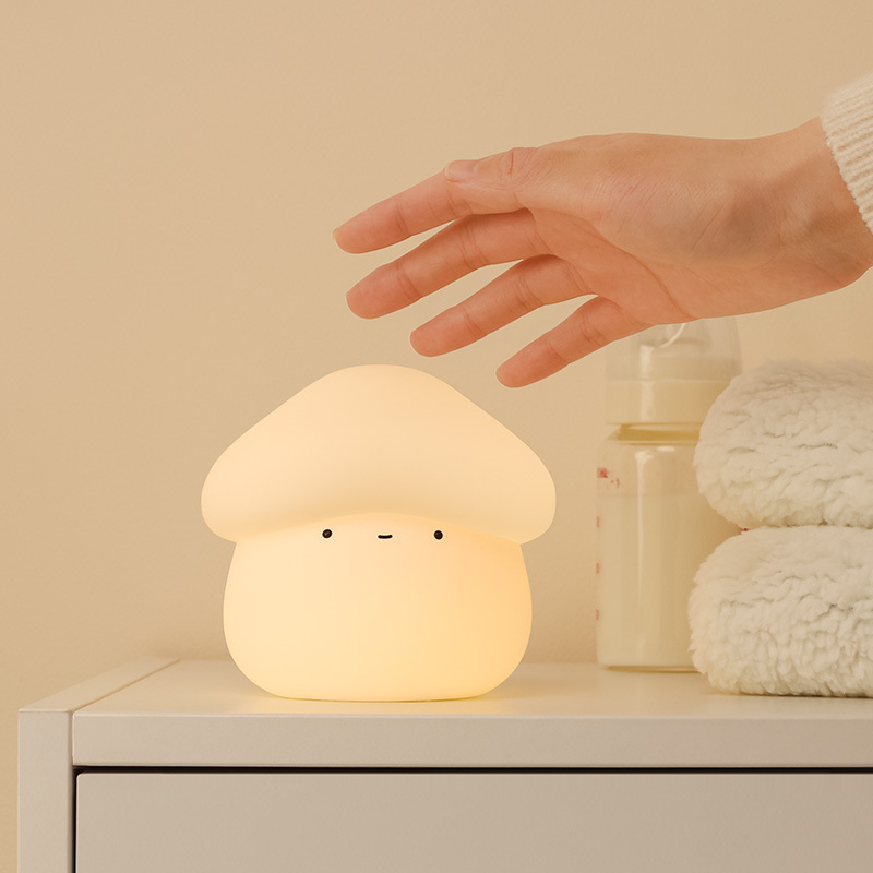 1Pcs Mushroom Head Silicone Ni - Baby Nursery Night Light incelemesi ve fiyatı
