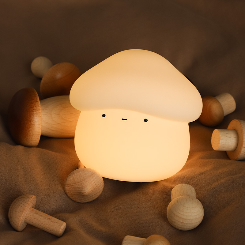 1Pcs Mushroom Head Silicone Ni - Baby Nursery Night Light incelemesi ve fiyatı