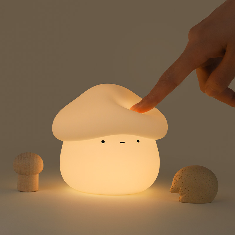 1Pcs Mushroom Head Silicone Ni - Baby Nursery Night Light incelemesi ve fiyatı