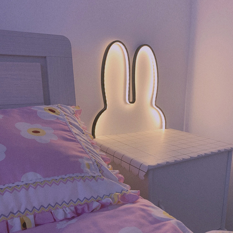 Cute Led Rabbit Wall Lights US - Baby Nursery Night Light incelemesi ve fiyatı