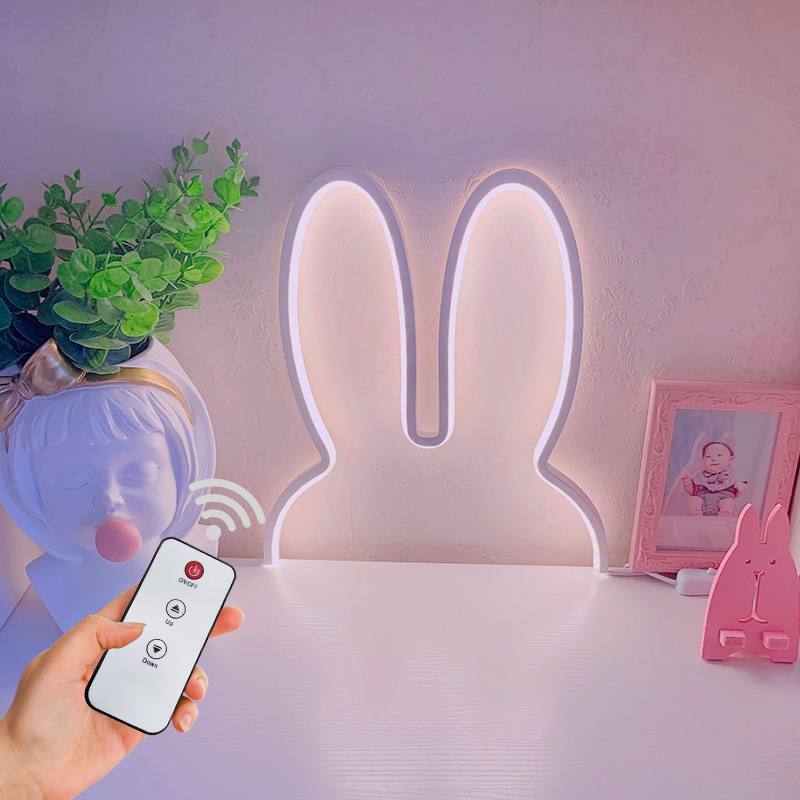 Cute Led Rabbit Wall Lights US - Baby Nursery Night Light incelemesi ve fiyatı