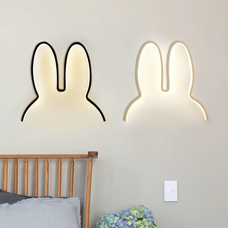 Cute Led Rabbit Wall Lights US - Baby Nursery Night Light incelemesi ve fiyatı