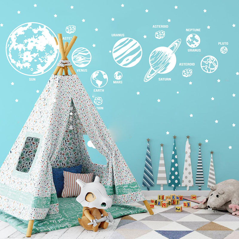 Large Planets Solar System Spa - Baby Nursery Wallpaper incelemesi ve fiyatı