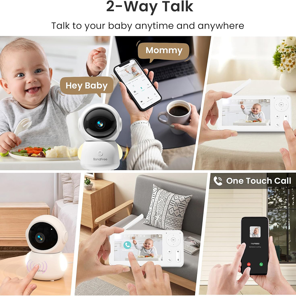 2K Baby Monitor with 2 Cameras - Baby Nursery Night Light incelemesi ve fiyatı