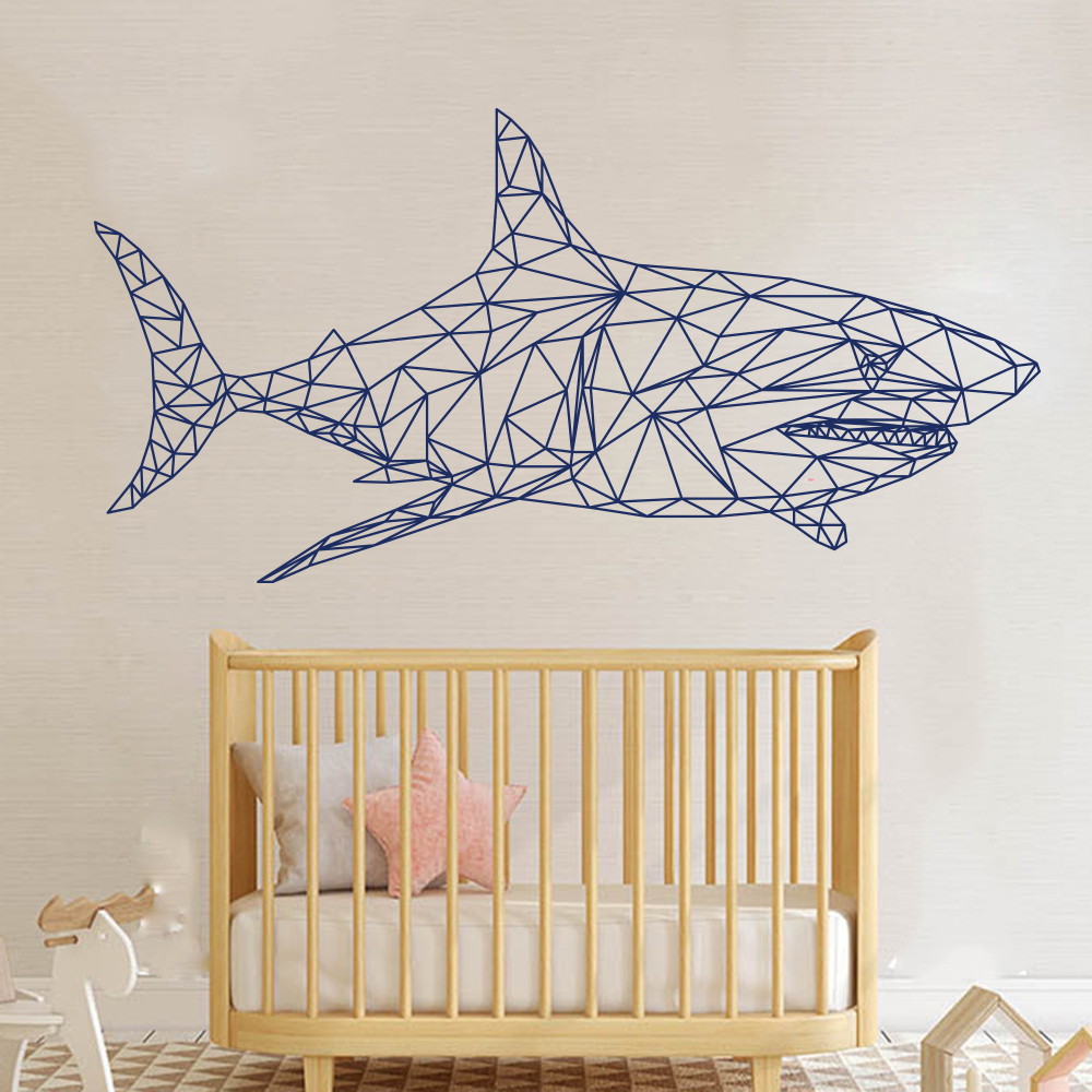 Geometric Shark Whale Fish Oce - Baby Nursery Under The Sea incelemesi ve fiyatı