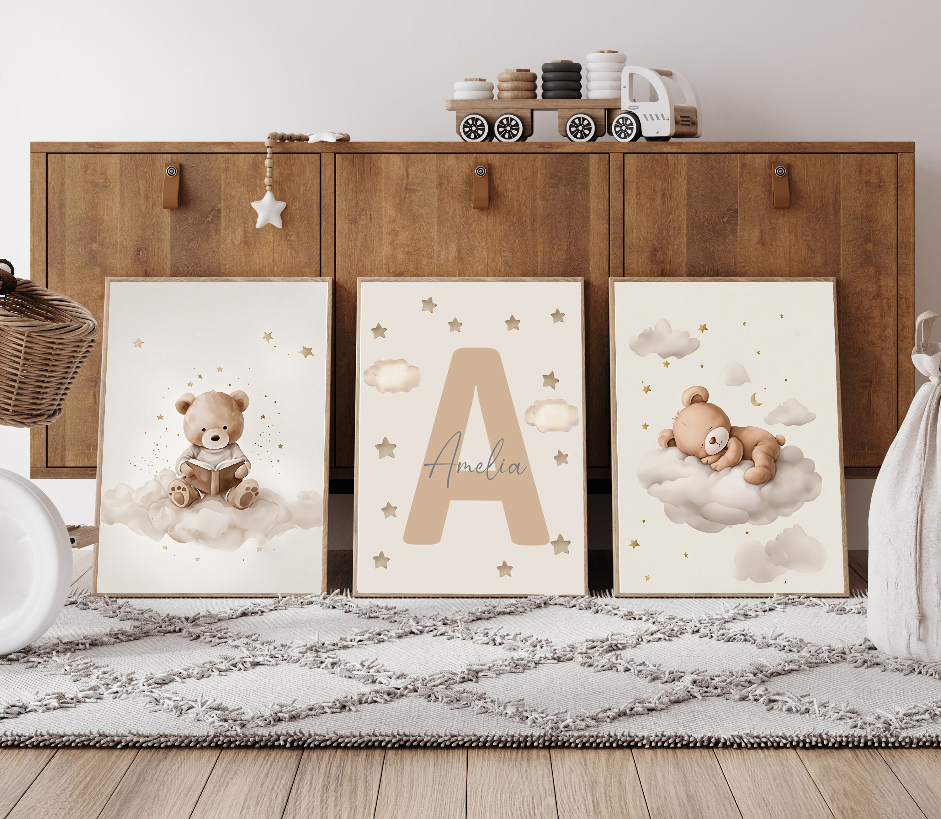 3pcs/set Bohemian Teddy Bear A - Baby Nursery Needs incelemesi ve fiyatı